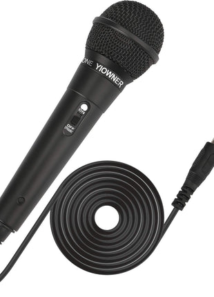 YIOWNER Wired Karaoke Microphone, Handheld for Singing, With 2.5m Cable, Vocal Dynamic Mic for Speaker, AMP, Mixer, DVD