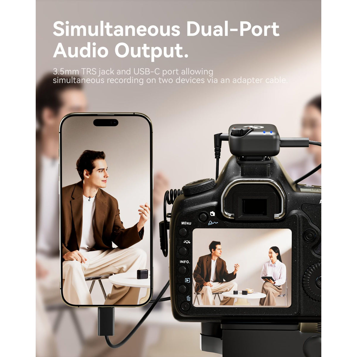 Hollyland Lark M2S Combo (Camera RX+USB-C RX+ Lightning Cable) Wireless Microphone for iPhone/Camera/Android/PC, Titanium Clip, Noise Cancelling, 30H Use, Vlog, Interview, Content Creation