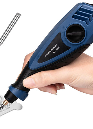 25W Engraving Pen, 6 Speed Power Engraving Tool, Handheld Engraver Pen with Tungsten Carbide Steel Bits for Wood Metal Glass Professional Etching Tool