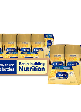 Enfamil NeuroPro Ready to Feed Baby Formula, Brain Building Duo DHA & MFGM, Exclusive Immune Supporting HuMO6 Blend, Enfamil Ready to Feed Infant Formula, 8 fl oz, 6 count, Total 24 bottles