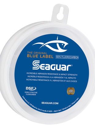 Seaguar Blue Label Fishing Leader Line for Saltwater, 100% Fluorocarbon, Clear, Multiple Sizes