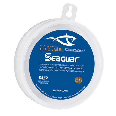 Seaguar Blue Label Fishing Leader Line for Saltwater, 100% Fluorocarbon, Clear, Multiple Sizes