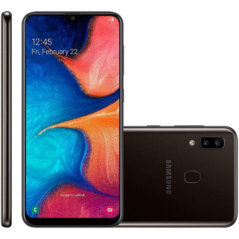 Samsung Galaxy A20 32GB 6.4 inch Display A205U Black Unlocked Smartphone (Renewed)