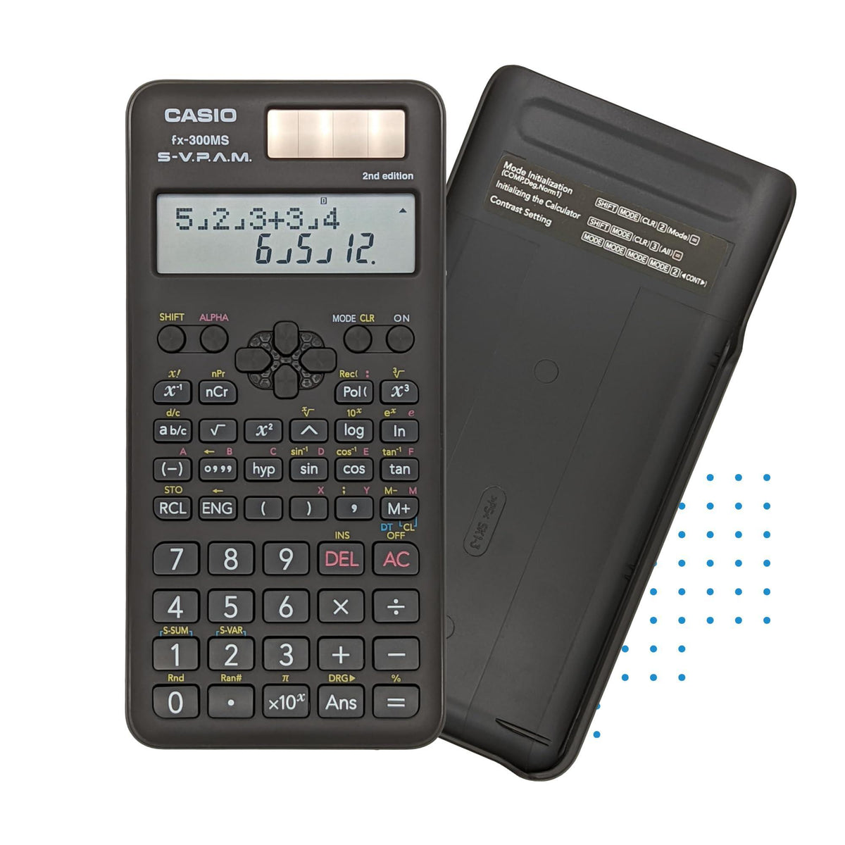 Casio fx-300MS Plus 2nd Edition – Standard Scientific Calculator with 2-Line Display | 10-Digit LCD, Trig, Stats, Fractions | Ideal for High School Algebra, Trigonometry & Test Prep