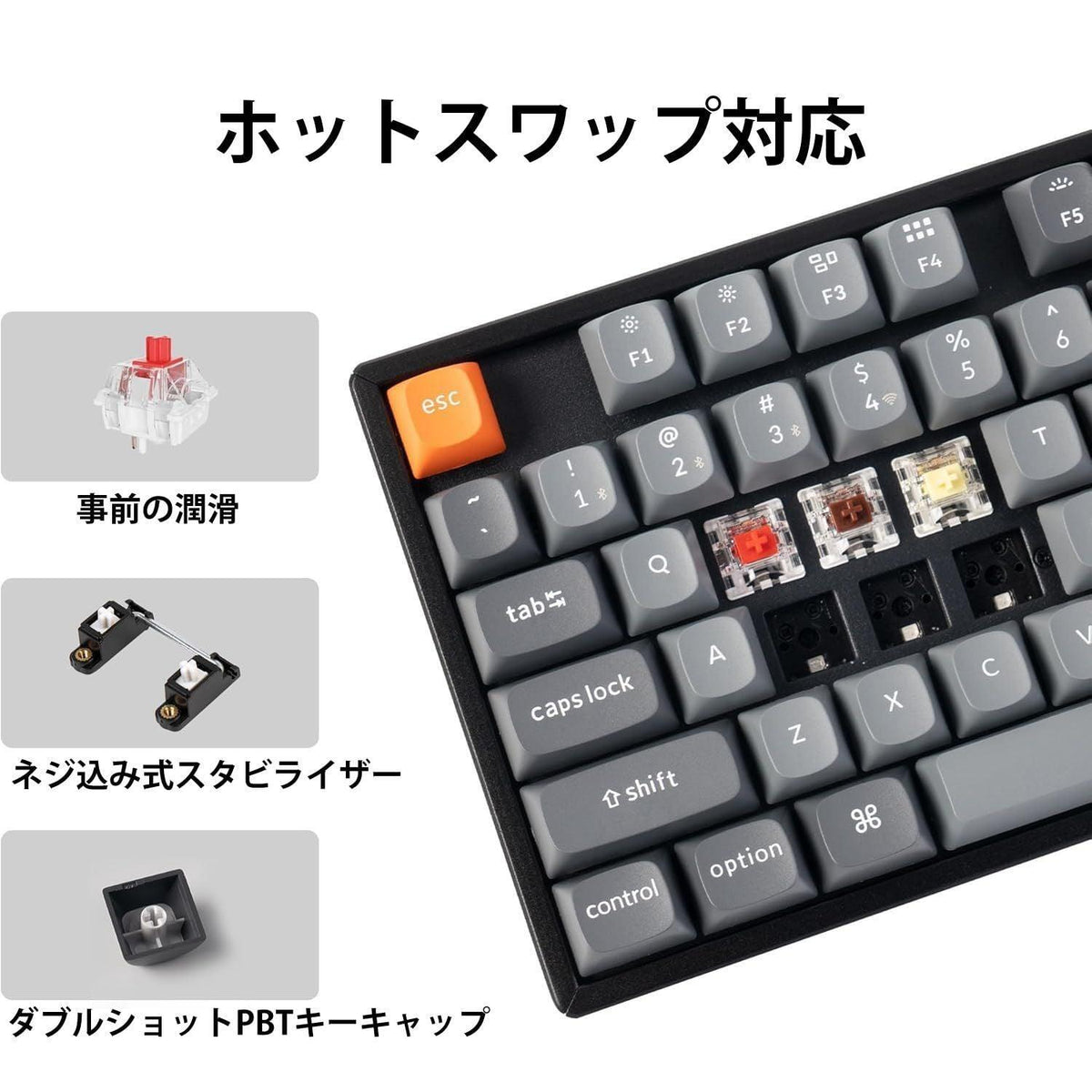 Keychron K8 MAX Wireless Mechanical Keyboard, 2.4GHz/Bluetooth/USB-C, RGB, Aluminum Frame, QMK/VIA, Programmable Macros, PBT Keycaps, For Mac Windows, Super Red Switch