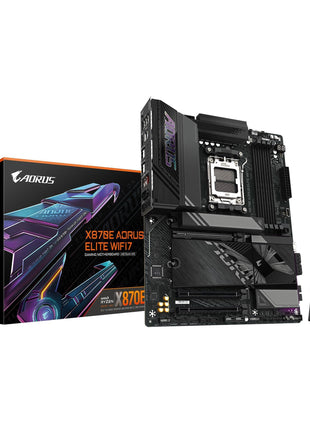 GIGABYTE X870E AORUS Elite WiFi 7 AMD AM5 LGA 1718 Motherboard, ATX, DDR5, 4X M.2, PCIe 5.0, USB4, 2.5GbE LAN, EZ-Latch