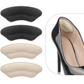Heel Grips Liner Cushions Inserts for Loose Shoes, Heel Pads Snugs for Shoe Too Big Men Women, Filler Improved Shoe Fit and Comfort, Stop Heel Slip and Blister (4 Pairs) (Pale Apricot+Black)