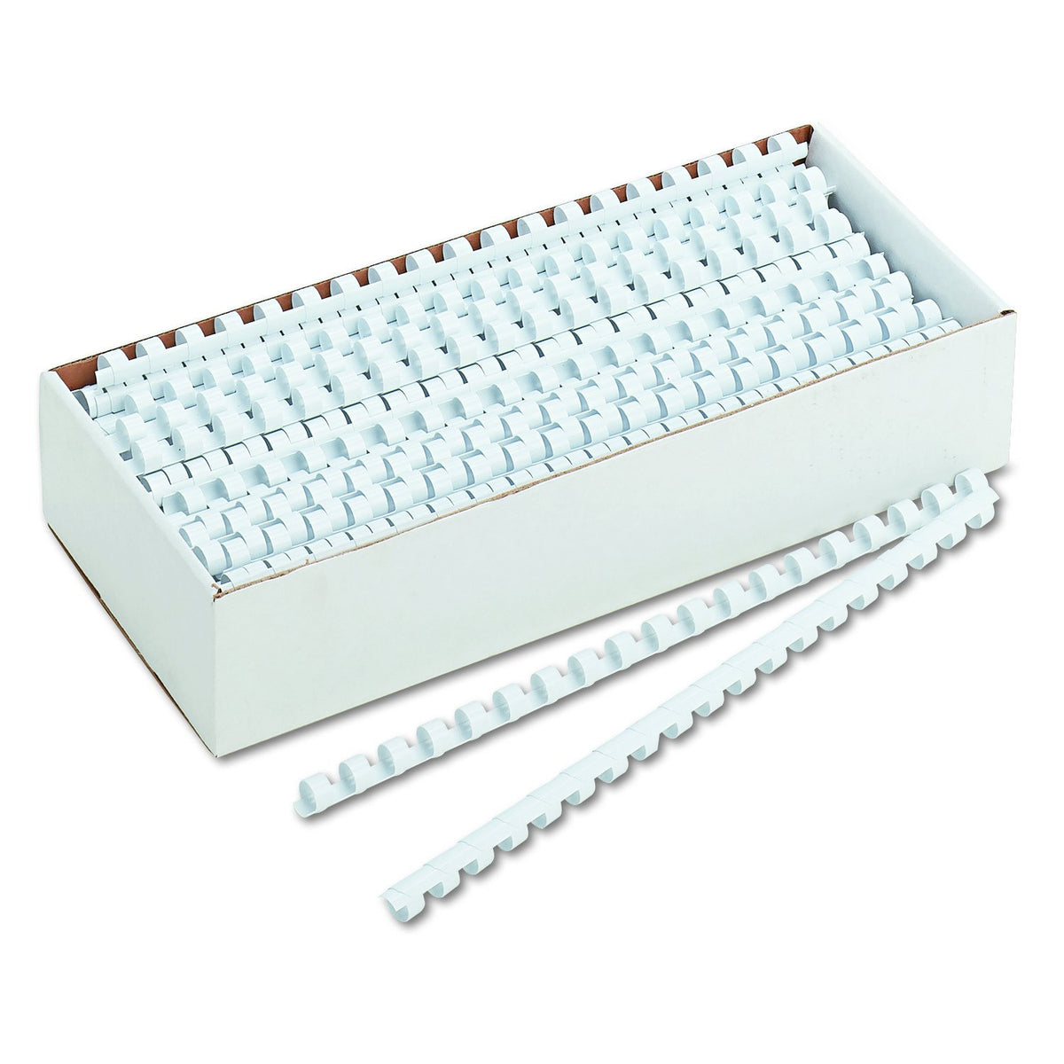 Fellowes 52371, Plastic Combs - Round Back, 3/8", 100 pack, White
