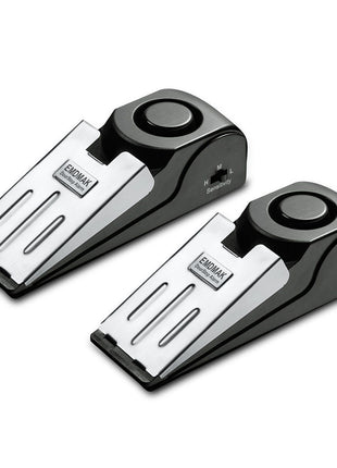 EMDMAK Door Stop Alarm with 120DB Siren Door Stop for Home & Travel (Black) (Pack of 2)