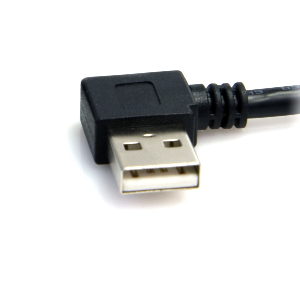 StarTech.com 91cm (3 ft.) / 91cm A Right Angle to B Right Angle USB Cable - 0.91m Right Angle USB 2.0 - 1x USB A 1x USB B - Black (USB2HAB2RA3)