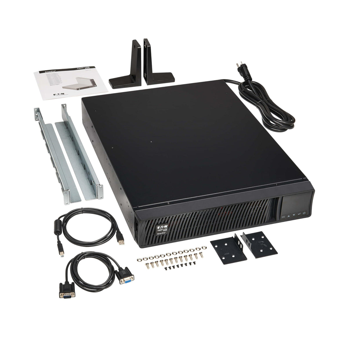 Eaton Tripp Lite Series 2200VA Smart UPS Back Up, Sine Wave, 1920W, 7 Outlets, 2U Rackmount, Extended Run & Network Card Option, LCD, USB, DB9, 3-Year Warranty & $250,000 Insurance (SMART2200RMXL2U)