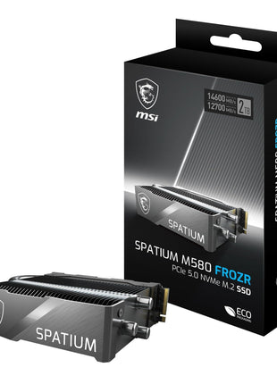 MSI Gaming SPATIUM M580 PCIe 5.0 NVMe M.2 2TB FROZR Internal SSD (PCIe Gen5, NVMe 1.4, M.2 2280, Read 14600 MB/S, Write 12700 MB/S, 2TB)