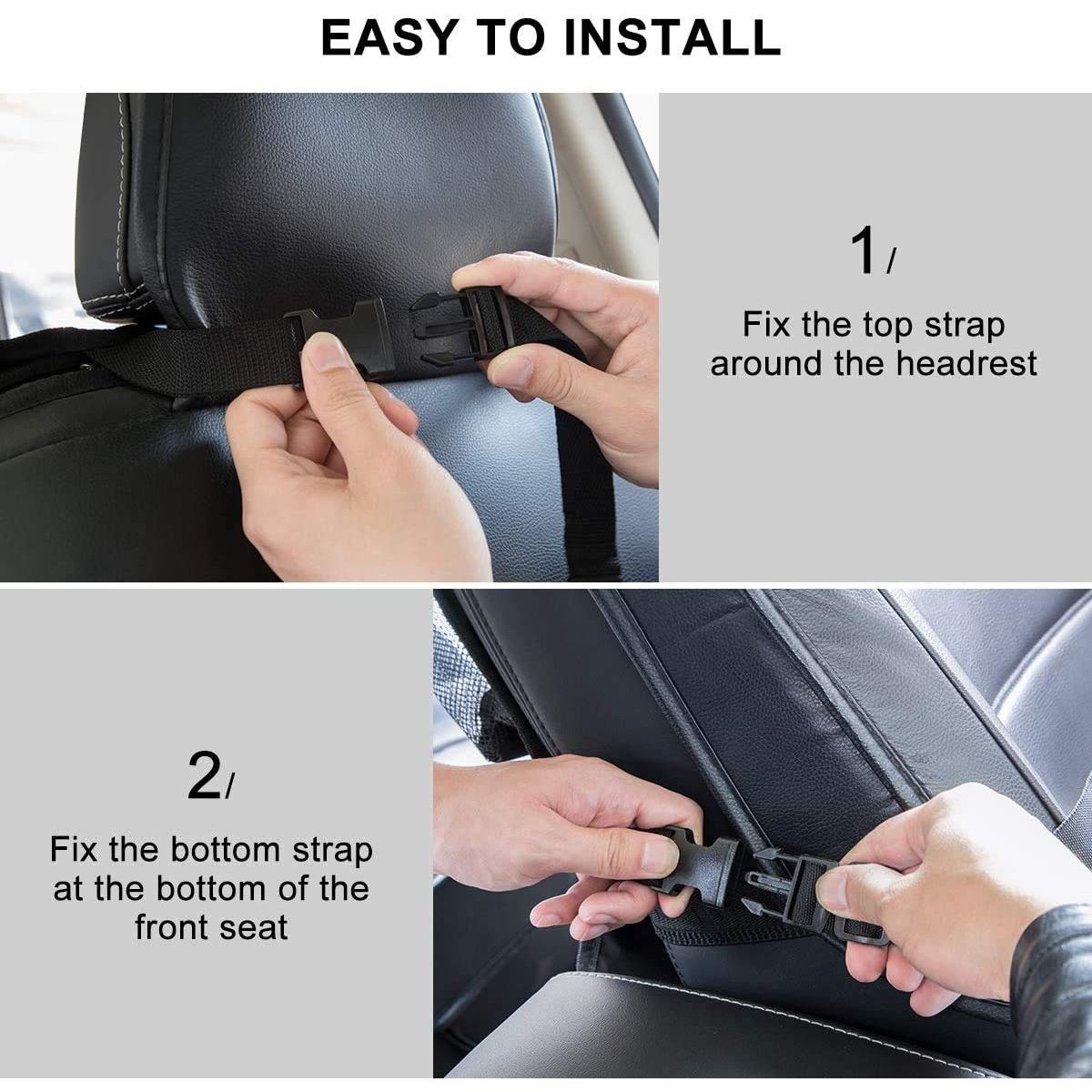 ONE PIX Backseat Car Organizer Mats Back Seat Organizers and Storage Bag with Touch Screen Tablet Holder for Kids Toddlers Car Seats, Travel Accessories, Road Trip Essentials Kids