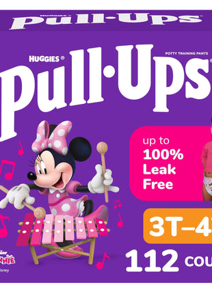 Pull-Ups Girls' Potty Training Pants, Size 3T-4T Training Underwear (32-40 lbs), 112 Count