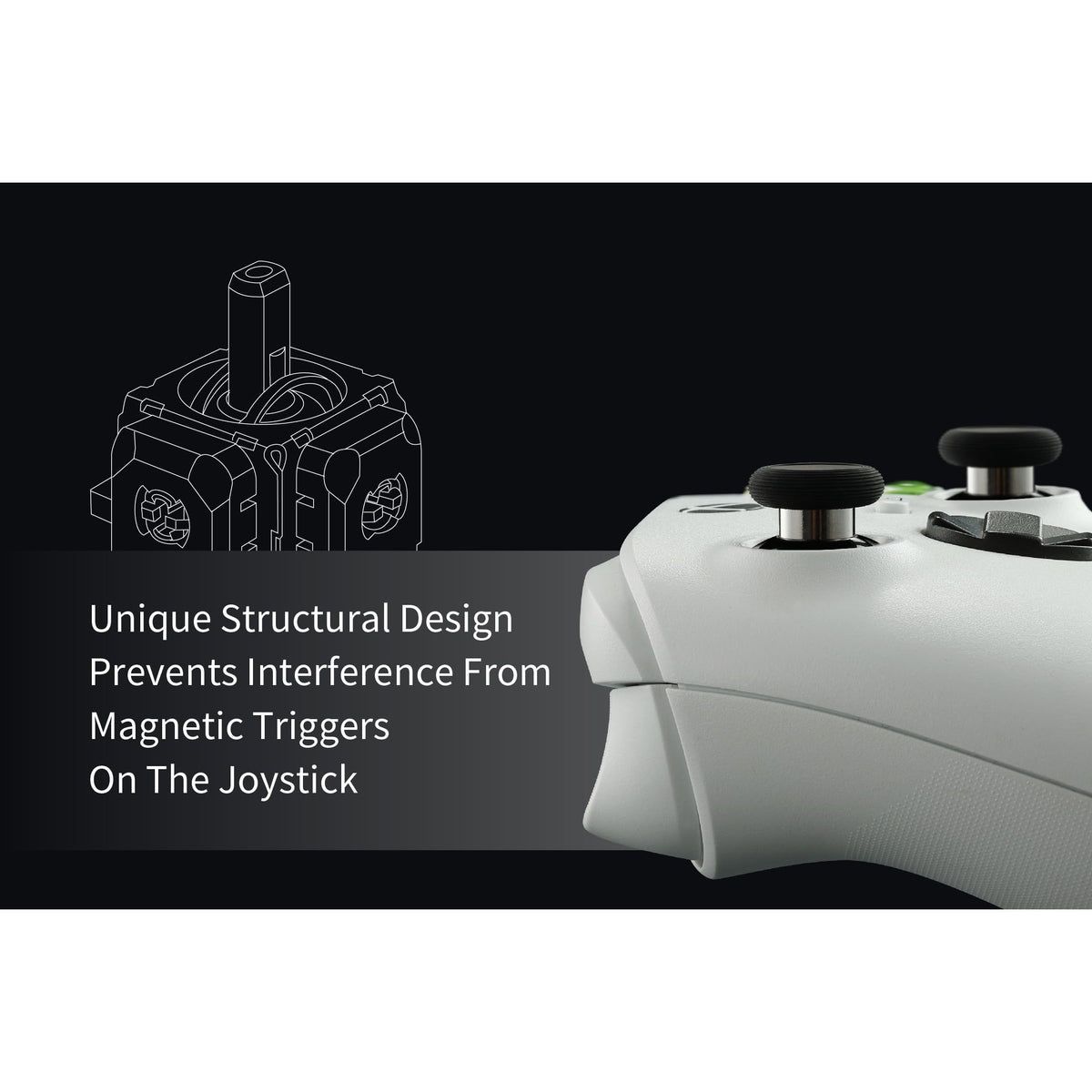 GuliKit TMR Magnetic Joystick Replacement Kit for PS5 DualSense/DualSense Edge Controller,Anti-Drift Electromagnetic Stick Repair Module with Thumbstick Caps, Soldering Required