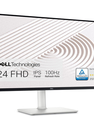 Dell S2425HS Monitor - 23.8 Inch, FHD (1920x1080) Display, 100Hz Refresh Rate 1500:1 Contrast Ratio, TÜV Rheinland Eye Comfort 4 Star, Integrated 2x5W Speaker, Height/Tilt/Swivel/Pivot - Ash White