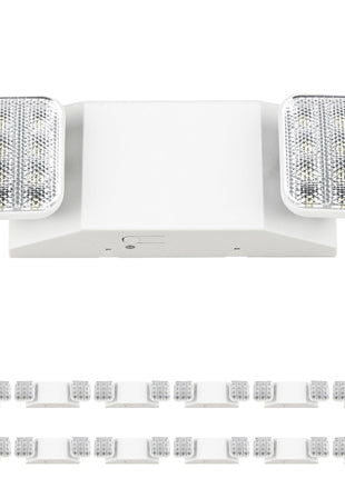 Sunco 12 Pack LED Emergency Lights, Commercial Lighting for Business, Power Outages, Offices, with Backup Battery (90 Minutes), Wall Mount, Hard Wired, 120-277V, Fire Resistant (94V-0) UL.