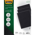 Fellowes Linen-Textured Binding Cover, Letter, Black, Pack of 200