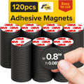 X-bet MAGNET Round Flexible Magnets with Adhesive Backing - (120pcs 0.8