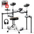 Donner Electric Drum Set, DED-70 Electronic Drum Kit for Beginner with 150 Sounds, 4 Quiet Mesh Pads, 9