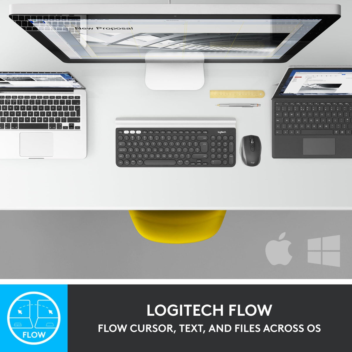 Logitech MX Anywhere 2S Bluetooth Edition Wireless Mouse - Use On Any Surface, Hyper-Fast Scrolling, Rechargeable, Control Up to 3 Apple Mac and Windows Computers and Laptops