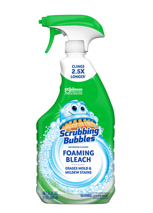 Scrubbing Bubbles Foaming Bleach Bathroom and Shower Cleaner Disinfectant Spray, Helps Erase Mold & Mildew, 32oz