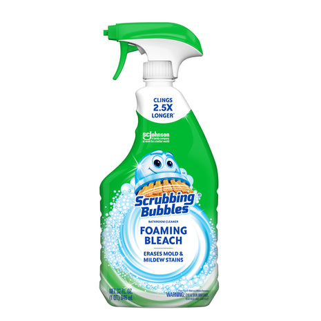 Scrubbing Bubbles Foaming Bleach Bathroom and Shower Cleaner Disinfectant Spray, Helps Erase Mold & Mildew, 32oz