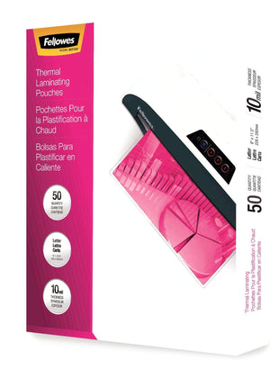Fellowes 52042, Glossy Pouches - Letter, 10 mil, 50 pack