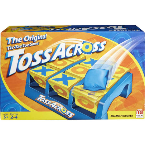 Mattel Games Toss Across Indoor Outdoor Game for Ages 5+, 2-4 Players | Get 3-in-a-Row Bean Bag Throwing Tic-Tac-Toe Game, Active Play for Family Nights & Camping