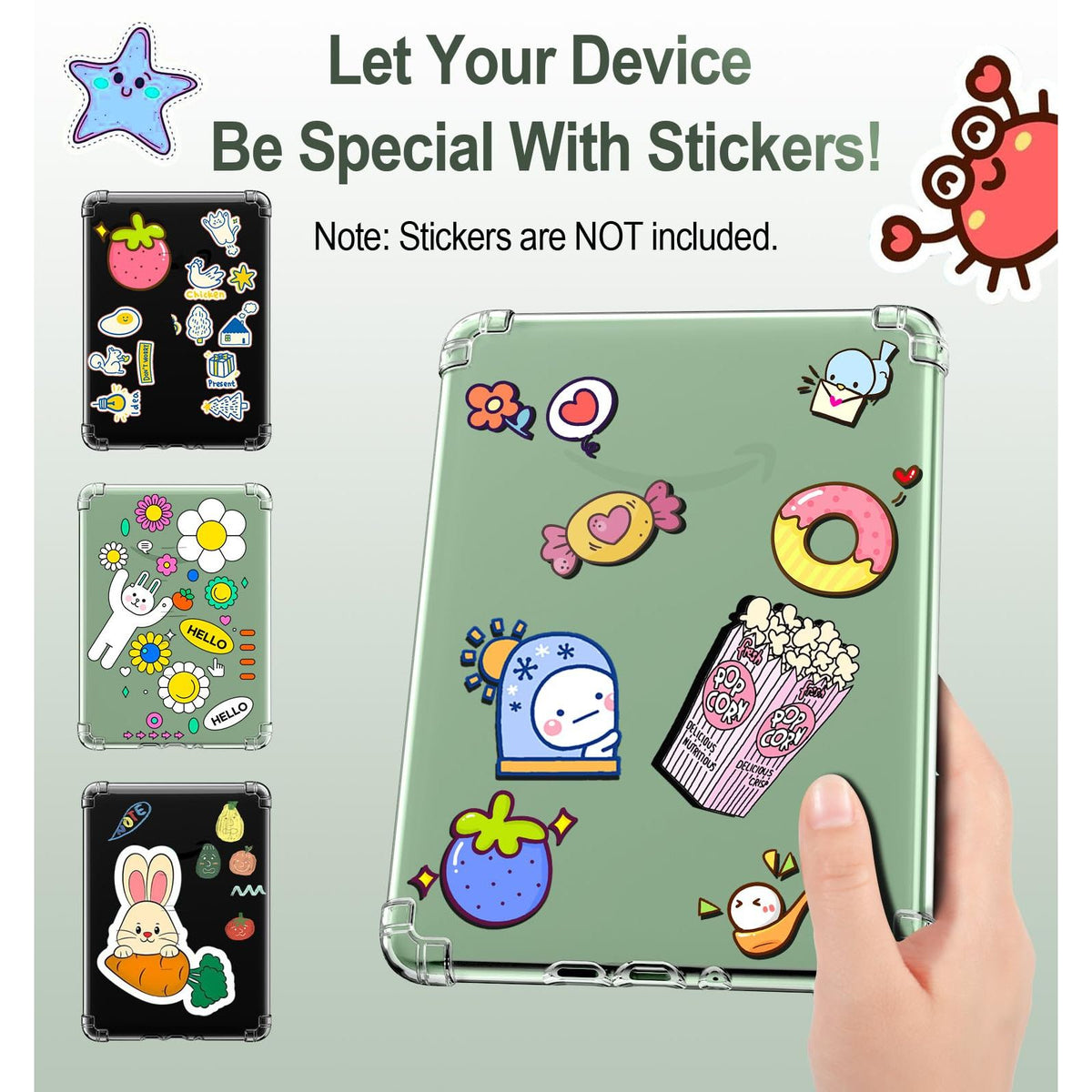 MoKo Clear Case for 6" All-New Kindle (11th Generation-2024/2022 Release), Ultra Clear Soft TPU Slim Flexible Transparent Skin Bumper Back Cover Shell for Kindle 11 2024