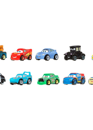 Mattel Disney and Pixar Cars Toy Vehicles 10-Pack, Set of 10 Mini Racers of Favorite Characters from the First Cars Movie (Styles May Vary)