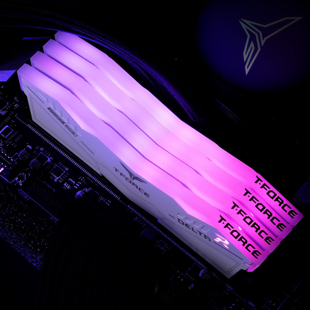 TEAMGROUP T-Force Delta RGB DDR5 Ram 96GB (2x48GB) 6800MHz PC5-54400 CL36 Desktop Memory Module Ram for 600 700 Series Chipset XMP 3.0 Ready White - FF4D596G6800HC36DDC01