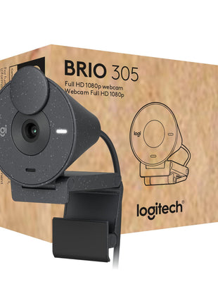 Logitech Brio 305 Full HD 1080P Webcam with Privacy Shutter, Mono Noise Reduction Mics, Works with Zoom, Microsoft Teams, Google Meet, Nintendo Switch 2's New GameChat Mode, Auto Light Correction