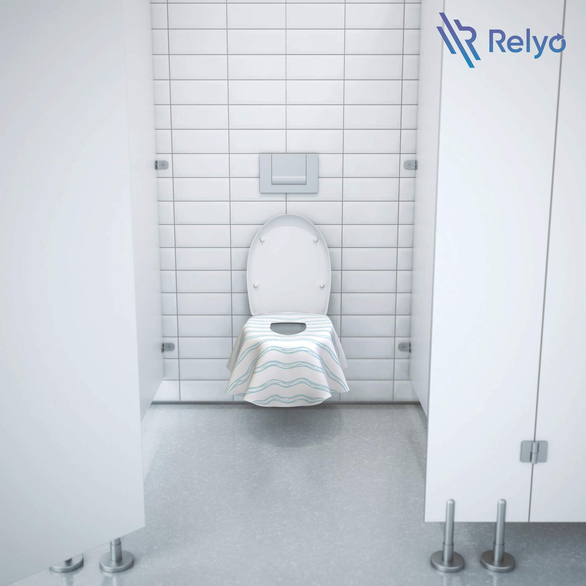 Toilet Seat Covers Disposable - 20 Pack - Waterproof, Ideal for Kids and Adults – Extra Large, Individually Wrapped for Travel, Toddlers Potty Training in Public Restrooms (Waves, 20)