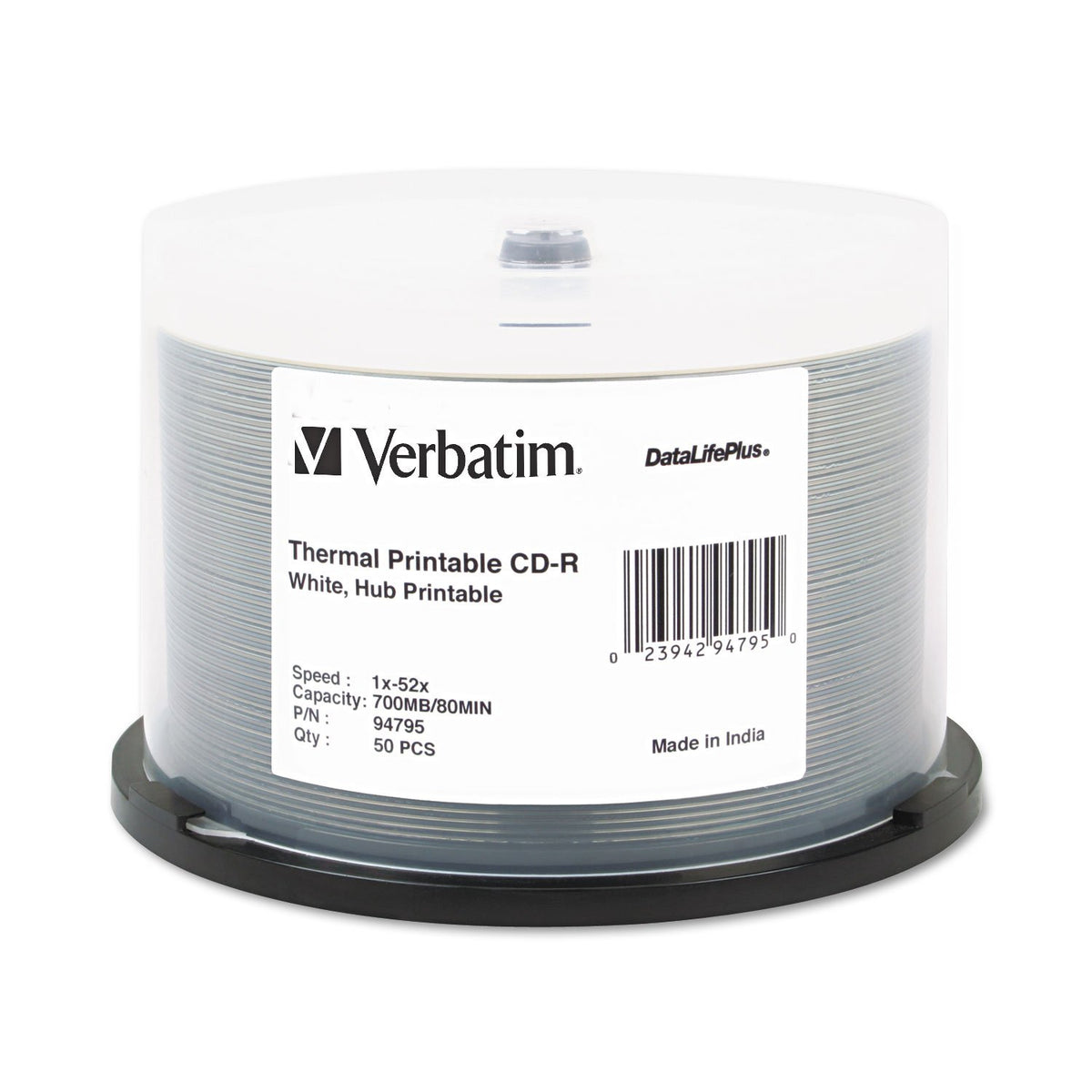 Cd-R Discs, Printable, 700mb/80min, 52x, Spindle, White, 100/pack
