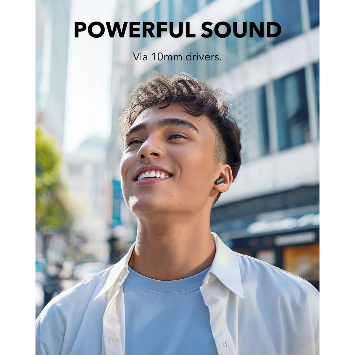Soundcore P30i by Anker Noise Cancelling Earbuds, Strong and Smart Noise Cancelling, Powerful Bass, 45H Playtime, 2-in-1 Case and Phone Stand, IP54, Wireless Earbuds, Bluetooth 5.4 (Black)
