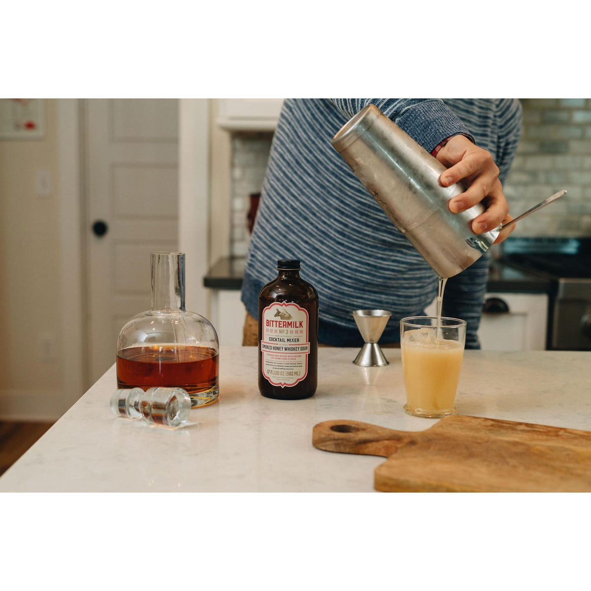 Bittermilk No.1 Bourbon Barrel Aged Old Fashioned Mix - All Natural Handcrafted Cocktail Mixer - Old Fashioned Syrup - More Complex than Bitters & Simple Syrup