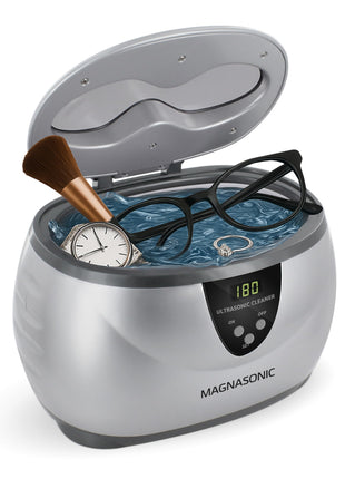 Magnasonic Ultrasonic Cleaner - 20oz Stainless Steel Tank, Digital Timer, 5 Cleaning Modes, Ultrasonic Jewelry Cleaner for All Jewelry, Eyeglasses, Watches, Dentures, Retainers & More