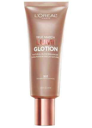 L'Oreal Paris Makeup True Match Lumi Glotion, Natural Glow Enhancer, Illuminator Highlighter, Bronzing Drops For a Sun-Kissed Glow, 903 Medium