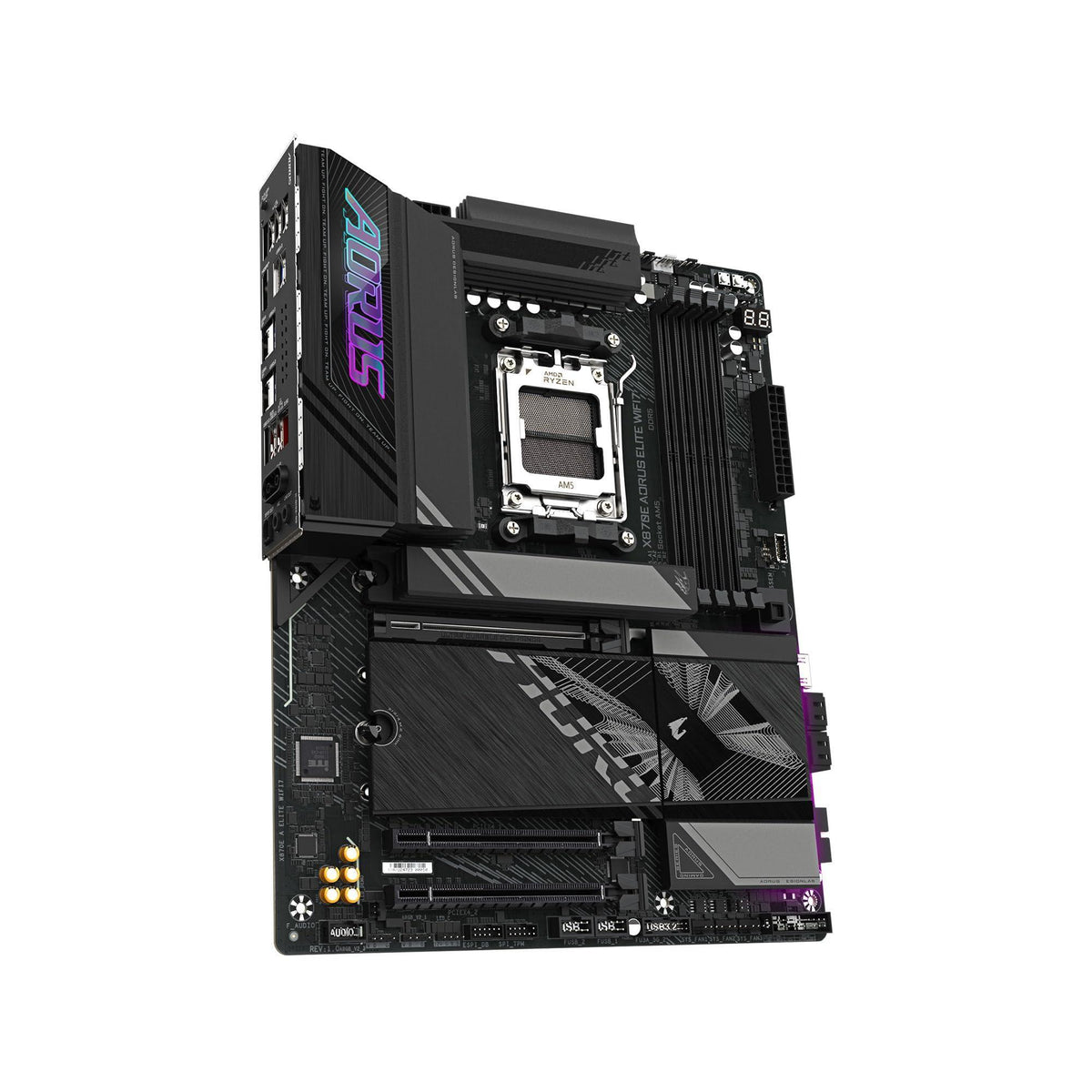 GIGABYTE X870E AORUS Elite WIFI7 AMD AM5 LGA 1718 Motherboard, ATX, DDR5, 4X M.2, PCIe 5.0, USB4, WIFI7, 2.5GbE LAN, EZ-Latch, 5-Year Warranty