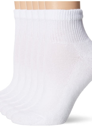 Hanes Women's Crew, Ankle & No Show Socks, 6 Pairs, Cushioned Quarter Socks for Women, Shoe Sizes 5-9 & 8-12