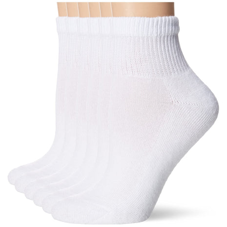 Hanes Women's Crew, Ankle & No Show Socks, 6 Pairs, Cushioned Quarter Socks for Women, Shoe Sizes 5-9 & 8-12