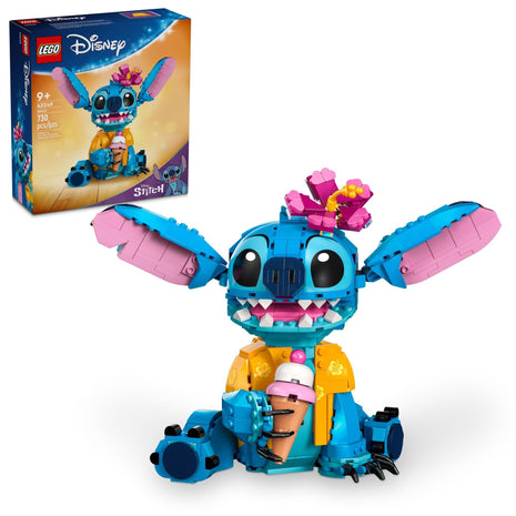 LEGO Disney Stitch Toy Building Kit, Disney Toy for 9 Year Old Kids, Buildable Figure with Ice Cream Cone, Fun Gift for Girls, Boys and Lovers of The Hit Movie Lilo and Stitch, 43249