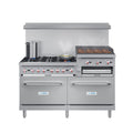 KoolMore KM-CRGB60-LP 60 in. 6 Burner Commercial Liquid Propane Range with 24 in. Griddle and Broiler