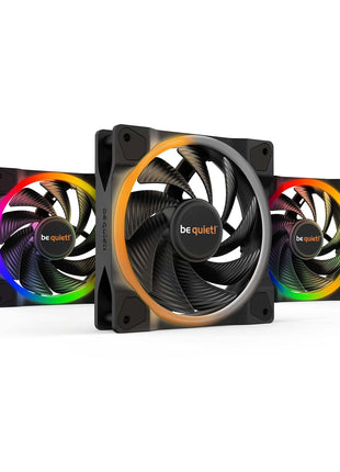 be quiet! Light Wings 120mm PWM High Speed Low Noise Premium ARGB Cooling Fan | 4-Pin | Ideal for Radiators and Heat Syncs | 3-Pack | Black | BL077