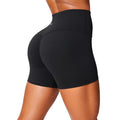 CRZ YOGA Secretsculpt Womens Butterlift High Waist Scrunch Butt Biker Shorts 4 Inches - No Front Seam Workout Gym Booty Black Medium