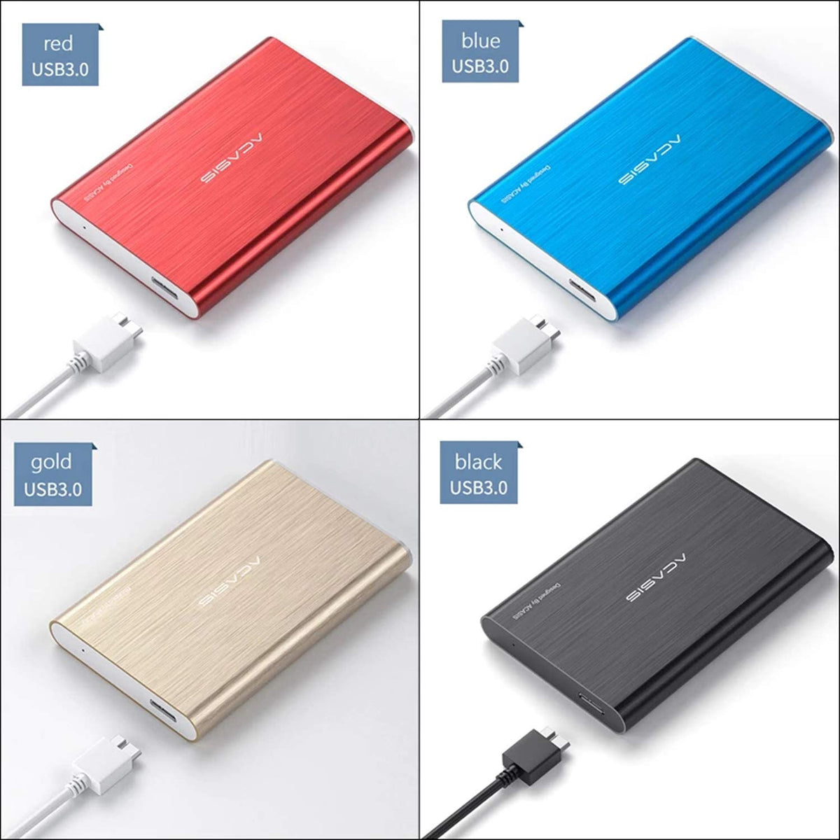 ACASIS 500GB USB3.0 2.5" Portable External Hard Drive for Desktop Laptop HDD Hard Disk (500GB, Black)