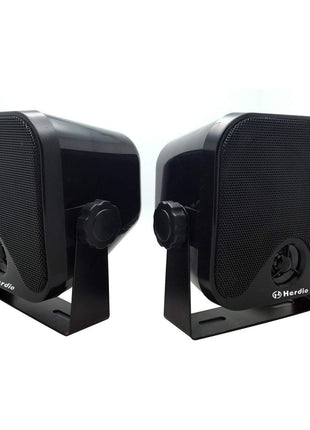 4 Inches Heavy Duty Waterproof Boat Marine Box Outdoor Speakers Surface Mounted for Skid Steer ATV UTV RZR Golf Cart Tractor Powersports Boat Truck Jeep