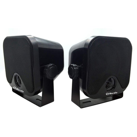 4 Inches Heavy Duty Waterproof Boat Marine Box Outdoor Speakers Surface Mounted for Skid Steer ATV UTV RZR Golf Cart Tractor Powersports Boat Truck Jeep