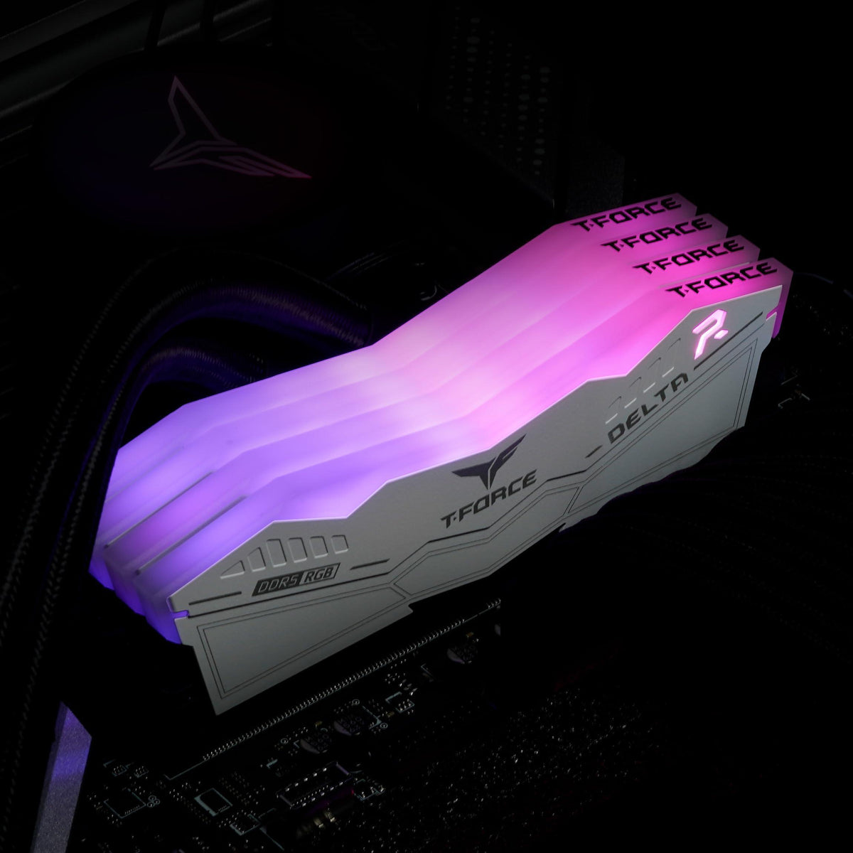 TEAMGROUP T-Force Delta RGB DDR5 Ram 64GB (2x32GB) 6000MHz PC5-48000 CL38 Intel XMP 3.0 & AMD Expo Compatible Desktop Memory Module Ram White FF4D564G6000HC38GDC01